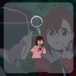 Momo and Okarun Keychain